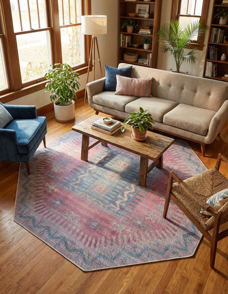 Detail image of  7' 10 x 7' 10  Washable Sisu Octagon Rug