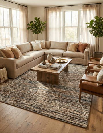 8' x 9' 9 Hand Knotted Moroccan Rug