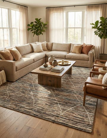8' x 9' 9 Hand Knotted Moroccan Rug