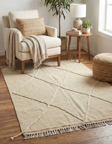 3' 7 x 5' Hand Knotted Moroccan Wool Rug