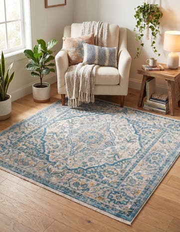 Light Gray Lola Square Rug