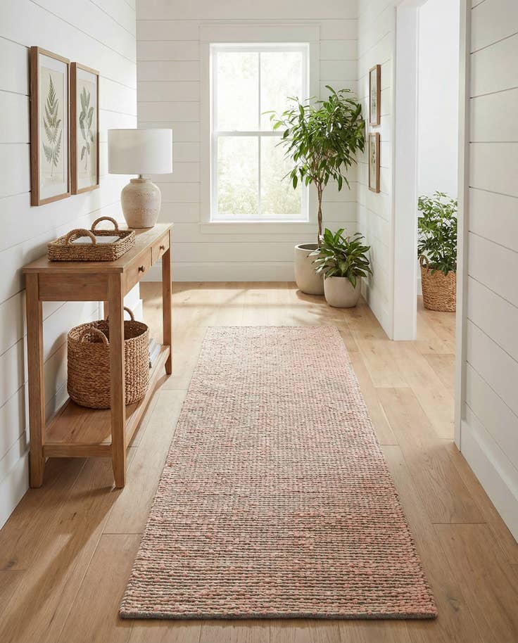 Detail image of 2' 7 x 10' Hand Woven Seaside Pearl Jute Runner Rug