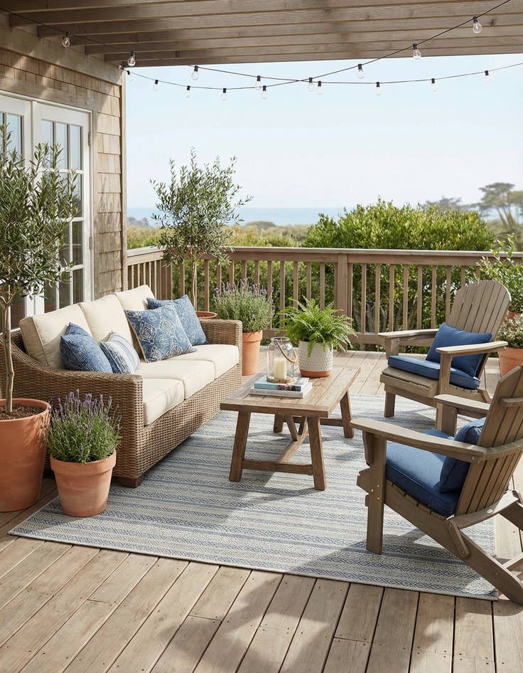 Detail image of  6' x 9'  Washable Ribbon Indoor / Outdoor Rug