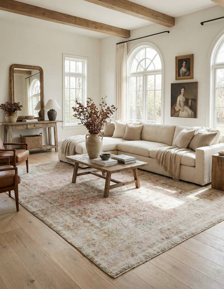 Detail image of 9' 7 x 12' 8  Hand Knotted Ultra Vintage Persian Wool Rug