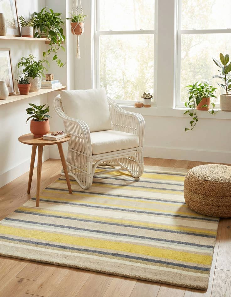 Detail image of 4' x 5' 6 Luna Wool Rug