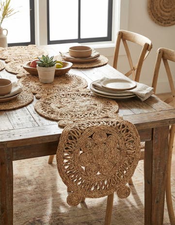 Natural Handmade Braided Jute Table Runner Rug