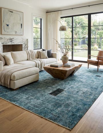 9' 4 x 11' 6 Hand Knotted Ultra Vintage Persian Wool Rug