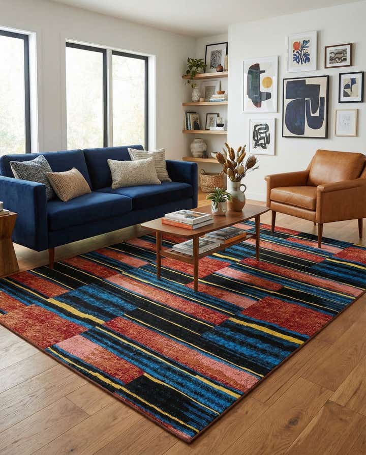 6' x 9' Easy-Clean Modern Indoor / Outdoor Rug