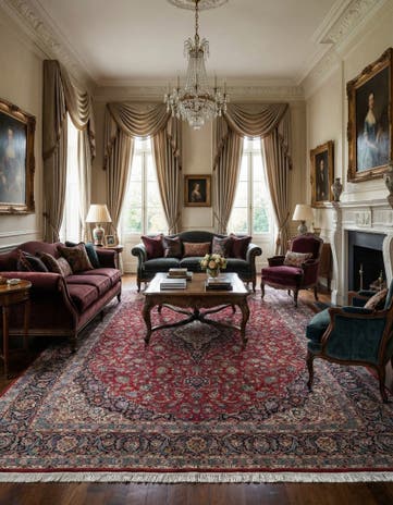 10' 9 x 15' 4 Kashan Wool Rug