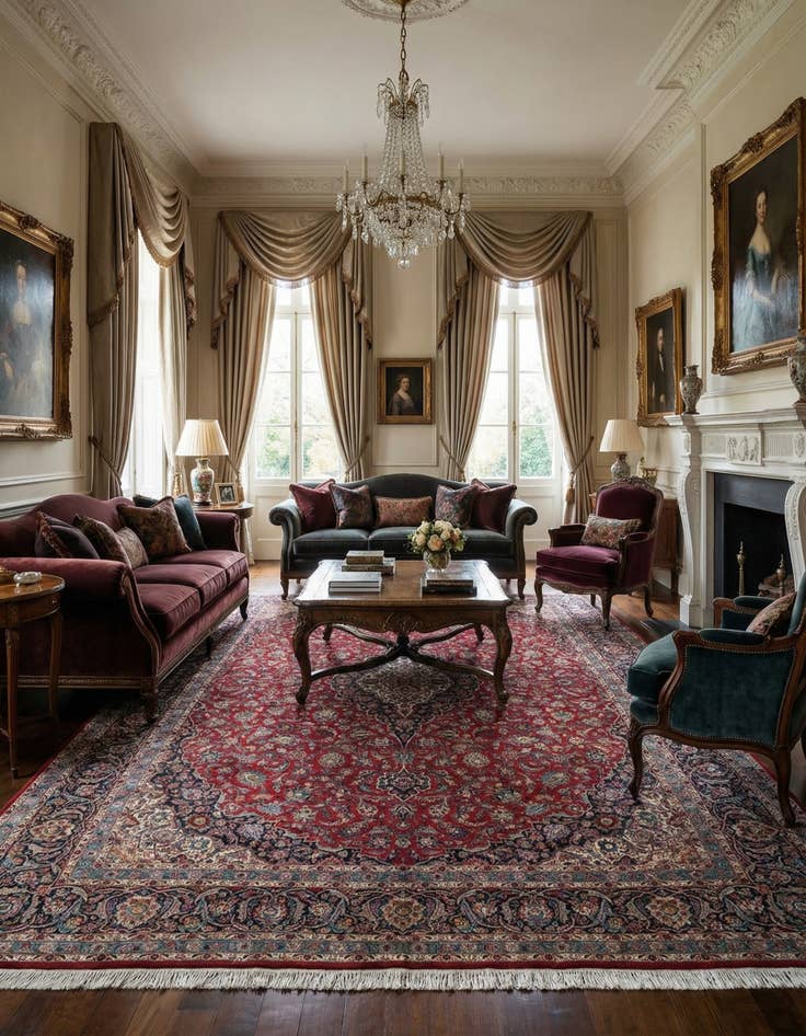 Detail image of 10' 9 x 15' 4 Kashan Wool Rug