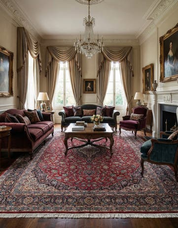 10' 9 x 15' 4 Kashan Wool Rug