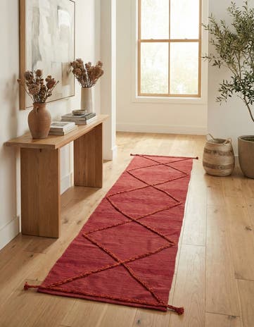 2' 4 x 9' 8 Hand Woven Kilim Modern Wool Runner Rug