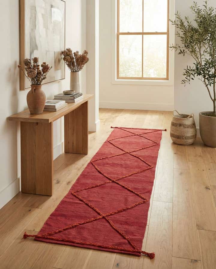 2' 4 x 9' 8 Hand Woven Kilim Modern Wool Runner Rug
