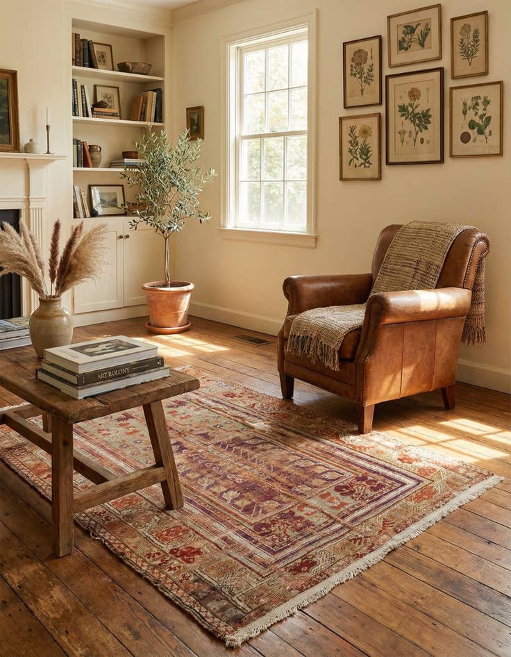 Detail image of  3' 10 x 5' 6  Hand Knotted Hamedan Persian Wool Rug