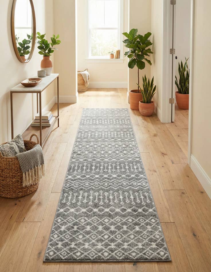 Detail image of  2' 7 x 12' Moroccan Trellis Runner Rug