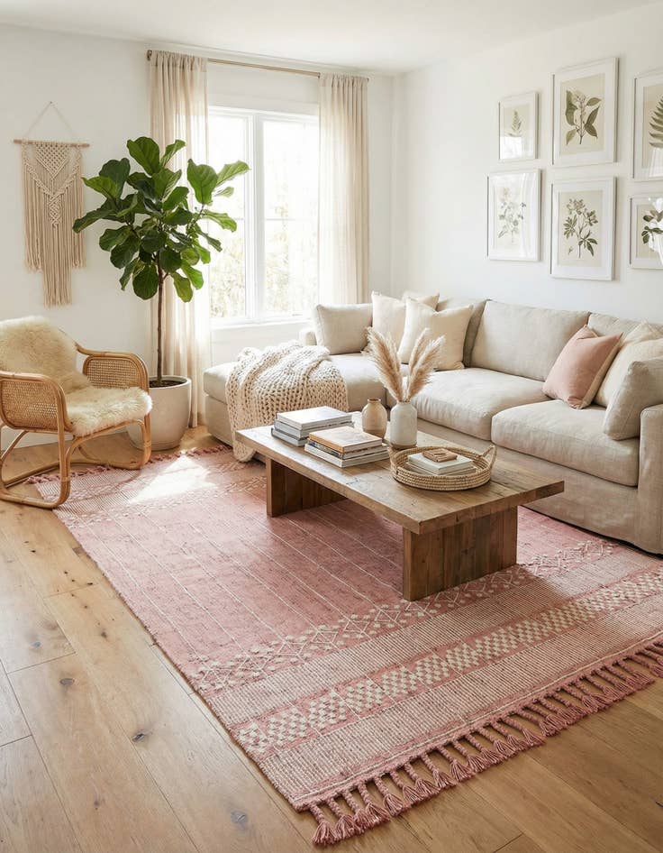 Detail image of 9' x 12'  Washable Eco Bohemian Indoor / Outdoor Rug