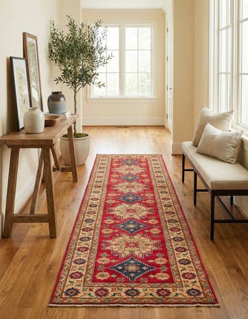 2' 10 x 9' 9 Hand Knotted Kazak Runner Rug