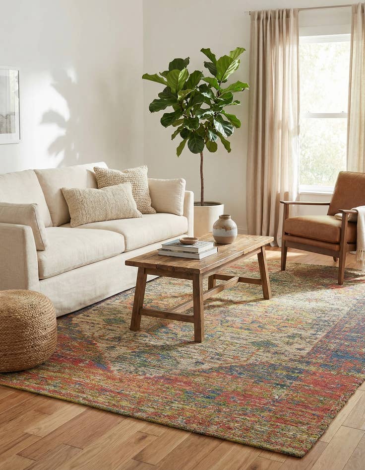 Detail image of  9' x 12'  Hand Woven Chenille Jute Rug