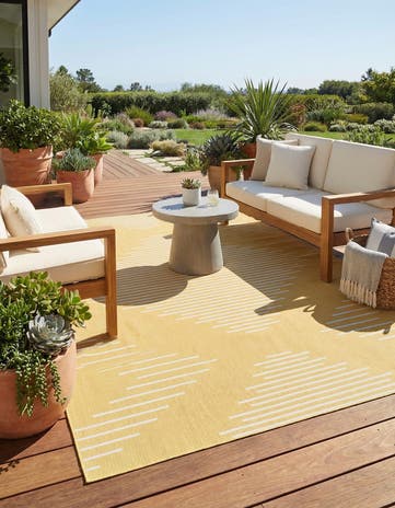 9' x 12' Easy-Clean Modern Indoor / Outdoor Rug