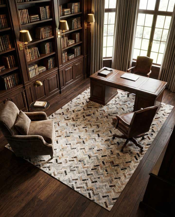 5' 4 x 7' 4 Cowhide Stocks Rug