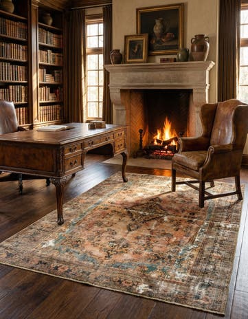 6' 7 x 9' 7 Hand Knotted Vintage Royal Persian Wool Rug