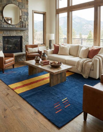 6' 8 x 9' 10 Hand Knotted Nepal Wool Rug