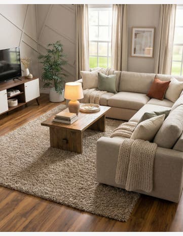 9' x 12' Solid Shag Rug