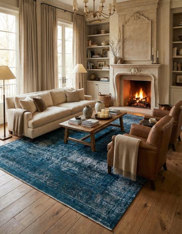 9' 4 x 12' 5 Hand Knotted Ultra Vintage Persian Wool Rug