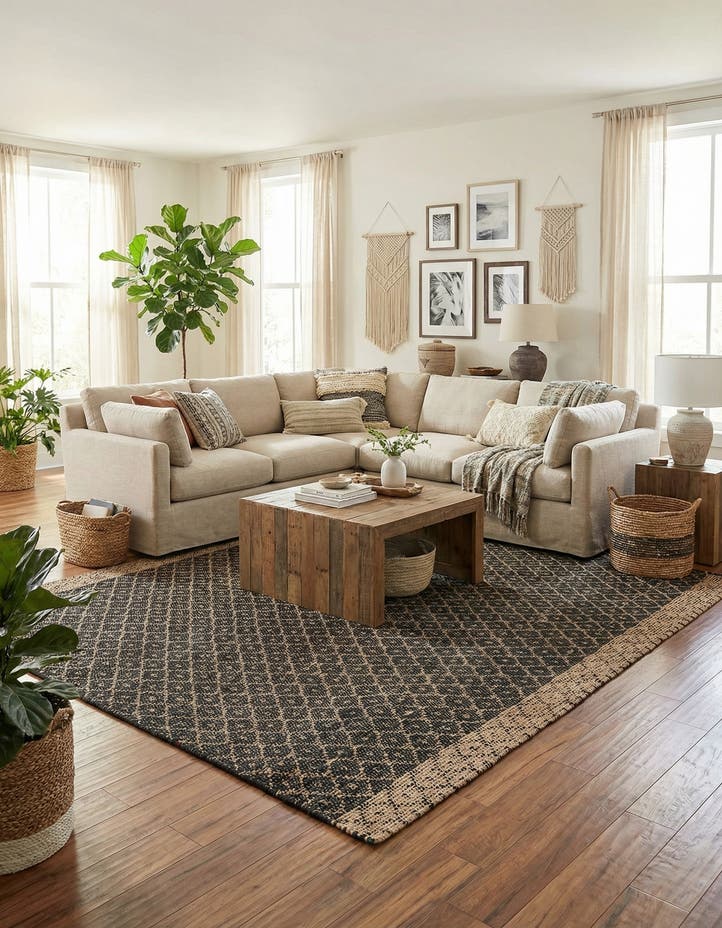 9' x 12' Hand Woven Chindi Trellis Rug