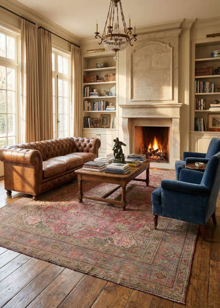 9' 5 x 12' 4 Hand Knotted Ultra Vintage Persian Wool Rug