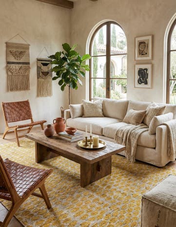 6' 1 x 9' 1 Hand Knotted Moroccan Wool Rug