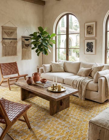 6' 1 x 9' 1 Hand Knotted Moroccan Wool Rug