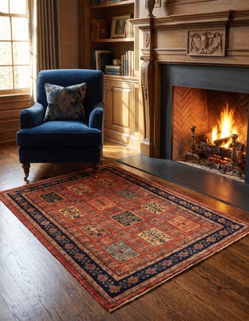 3' 4 x 4' 9 Kashkuli Rug