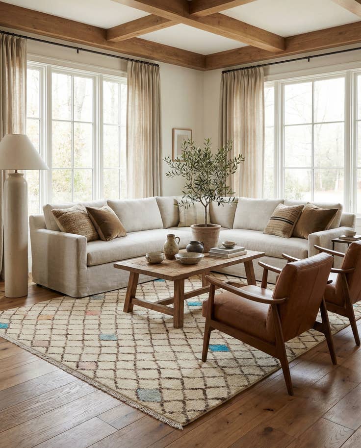 Detail image of 7' 8 x 10' Hand Knotted Darya Wool Rug