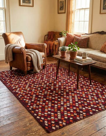 4' 10 x 6' 8 Hand Knotted Balouch Wool Rug