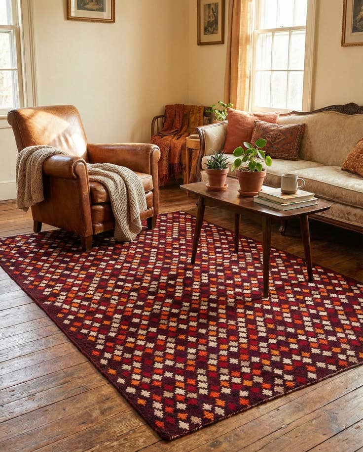 Detail image of 4' 10 x 6' 8 Hand Knotted Balouch Wool Rug