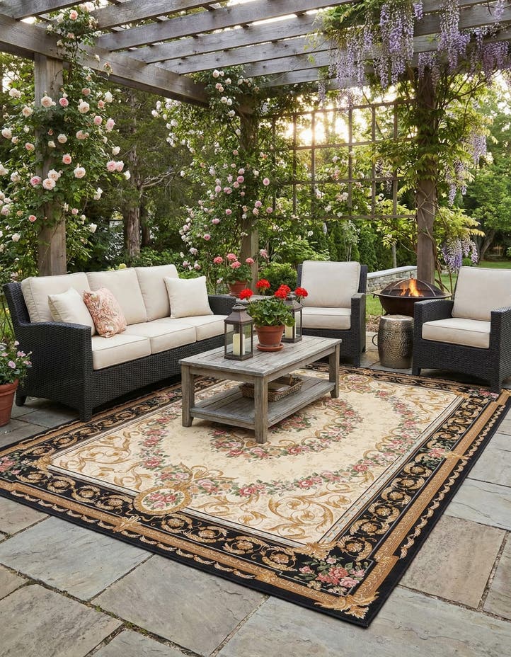 9' x 12' Easy-Clean Traditional Indoor / Ou...