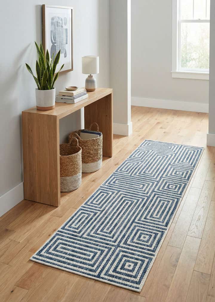 2' x 6' Easy-Clean Modern Indoor / Outdoor Runner Rug
