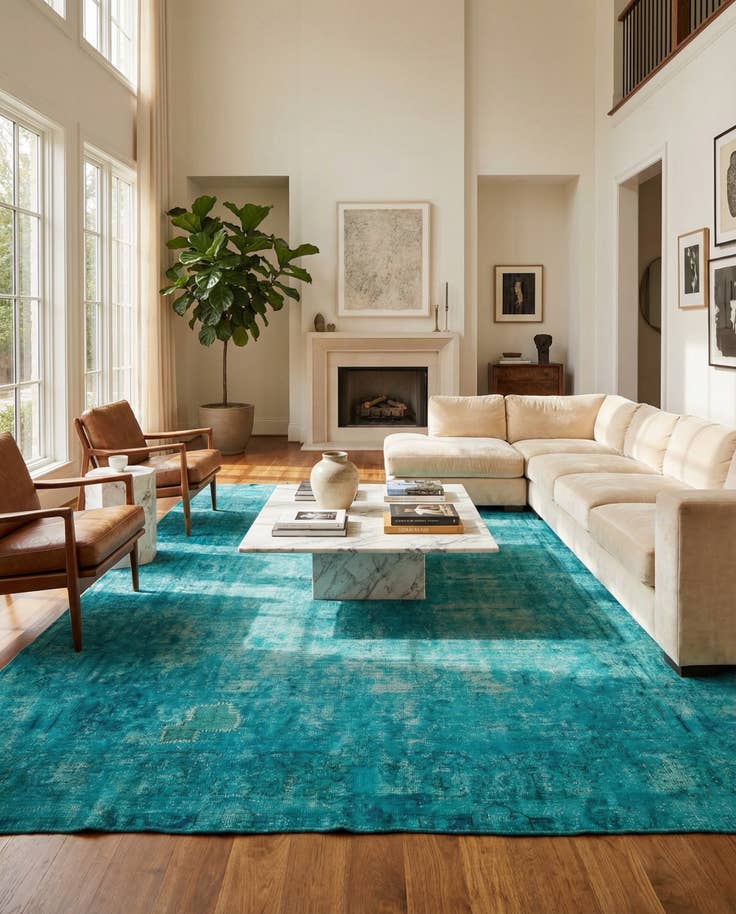 Detail image of 9' 6 x 13' 2 Hand Knotted Ultra Vintage Persian Wool Rug