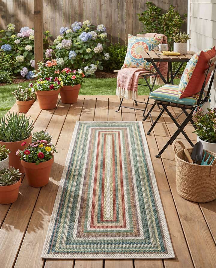 2' x 6' Easy-Clean Baja Indoor / Outdoor Runner Rug