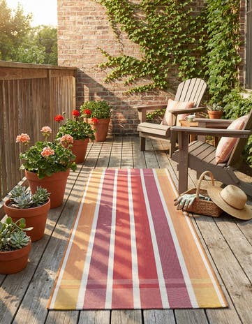 2' x 6' Easy-Clean Ribbon Indoor / Outdoor Runner Rug
