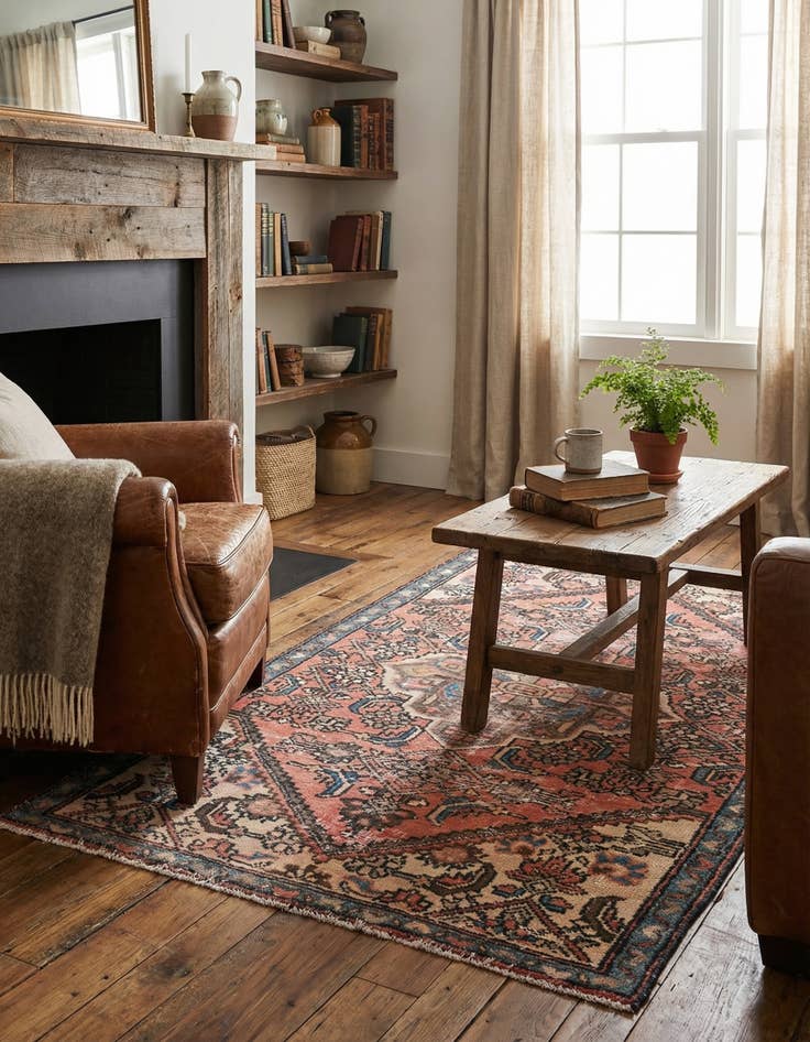 Detail image of 3' 2 x 5' 3  Hand Knotted Ultra Vintage Persian Wool Rug