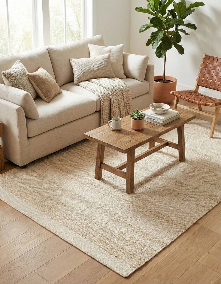 Detail image of 6' 1 x 9'  Hand Woven Lariat Rug