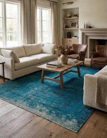 6' 4 x 9' 3 Hand Knotted Ultra Vintage Persian Wool Rug