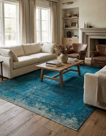 6' 4 x 9' 3 Hand Knotted Ultra Vintage Persian Wool Rug