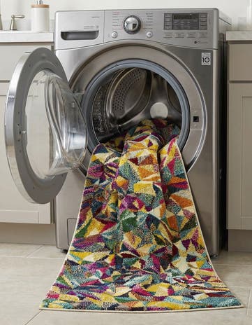 Washable Hyacinth Runner Rug