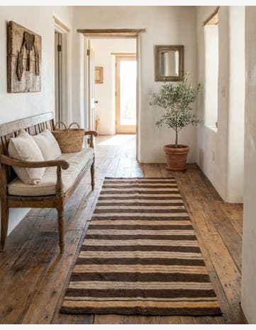 4' x 8' Hand Woven Kilim Afghan Wool Runner Rug