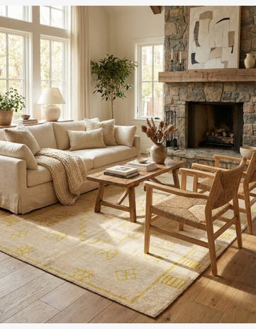 6' 3 x 10' 3 Hand Knotted Darya Wool Rug