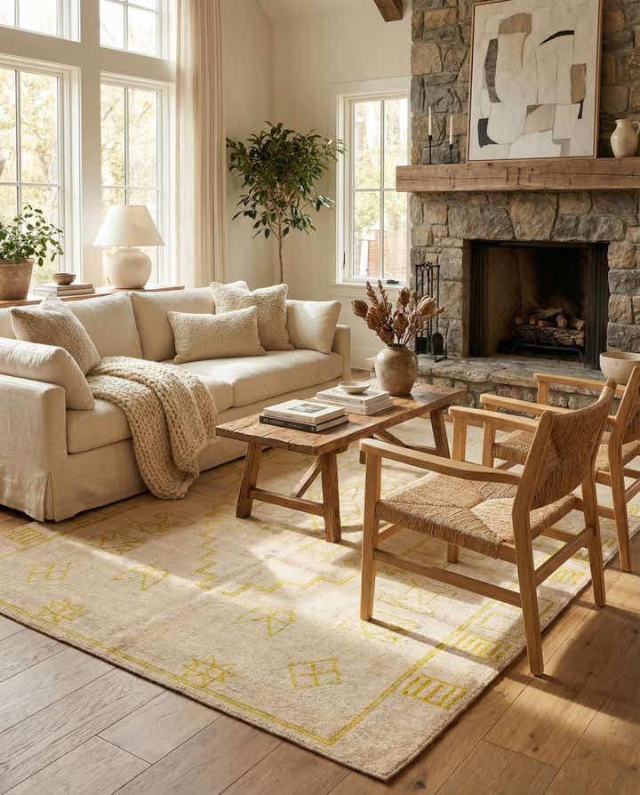 6' 3 x 10' 3 Hand Knotted Darya Wool Rug