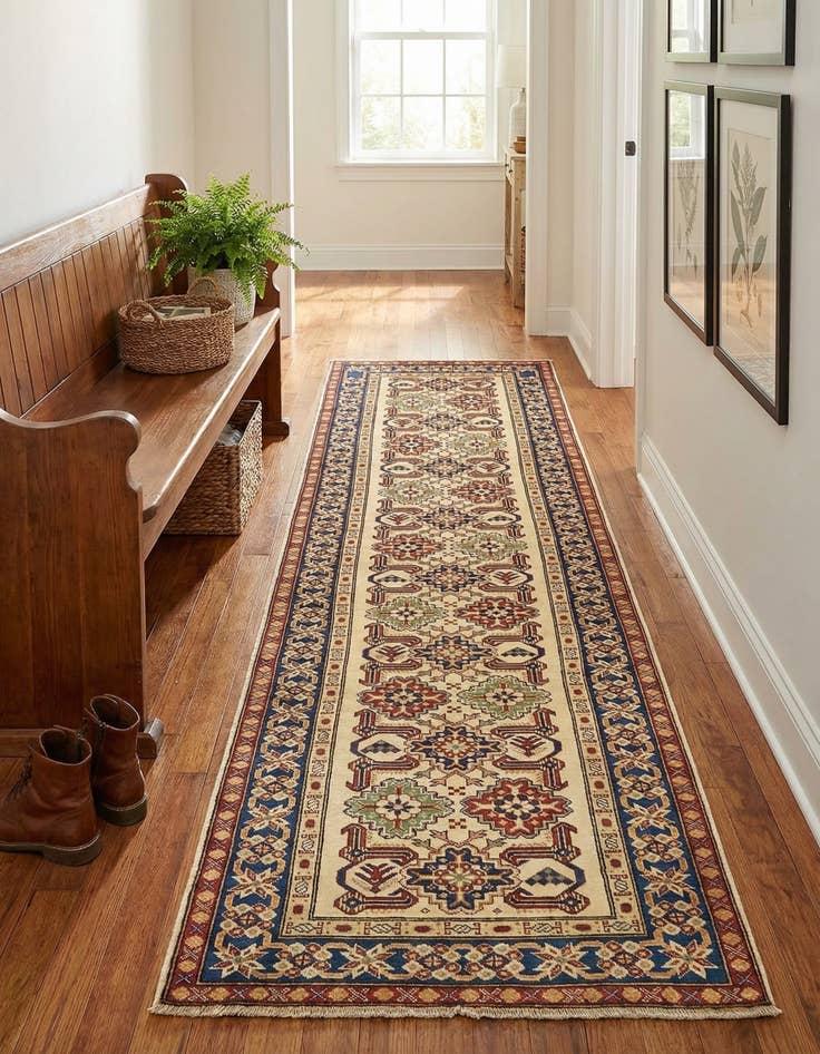 Detail image of 2' 9 x 9' 3 Hand Knotted Kazak Runner Rug